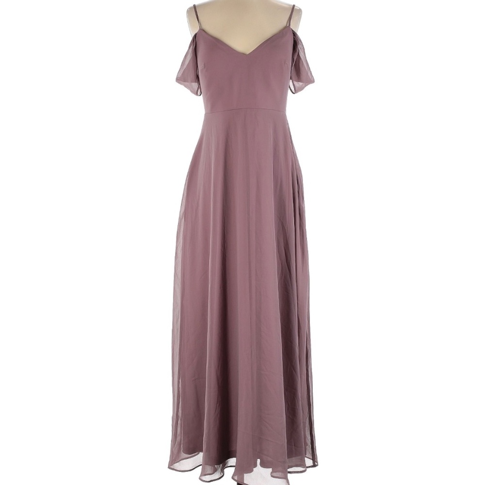 Birdy Grey Dark Mauve Devin Convertible Dress With Slit